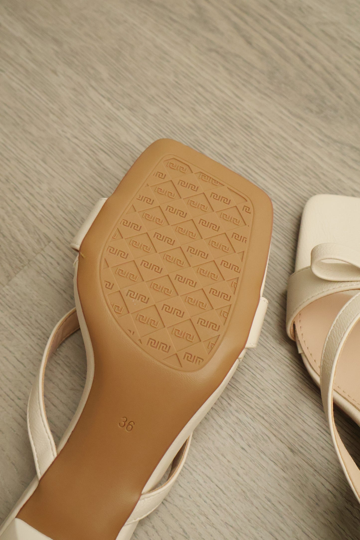 Amerie Bow Strappy Heels (Cream White)
