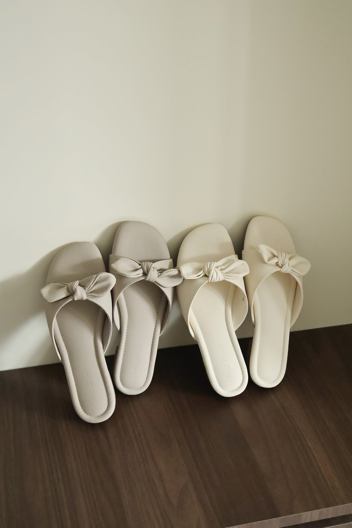 Odette Cute Bow Sandals (Greige)