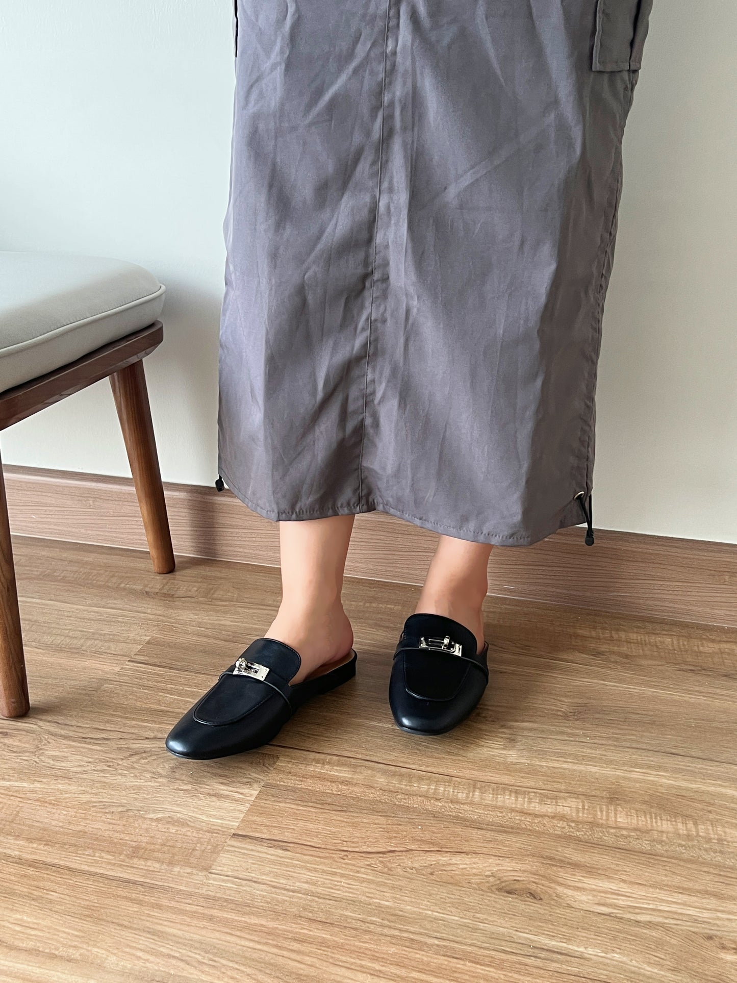 Tammie Slip On Flat Mules (Black / Size 38 40)