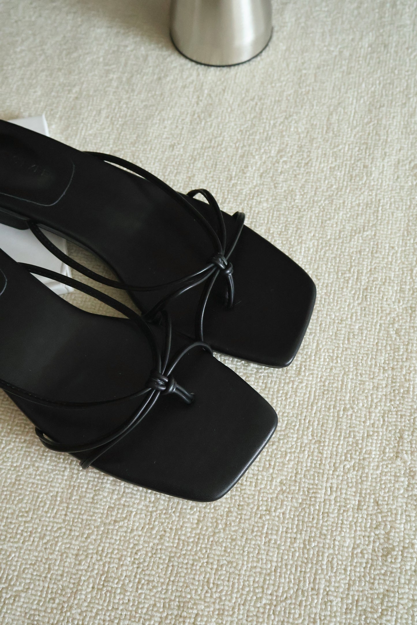 Janelle Strappy Heeled Sandals (Black)