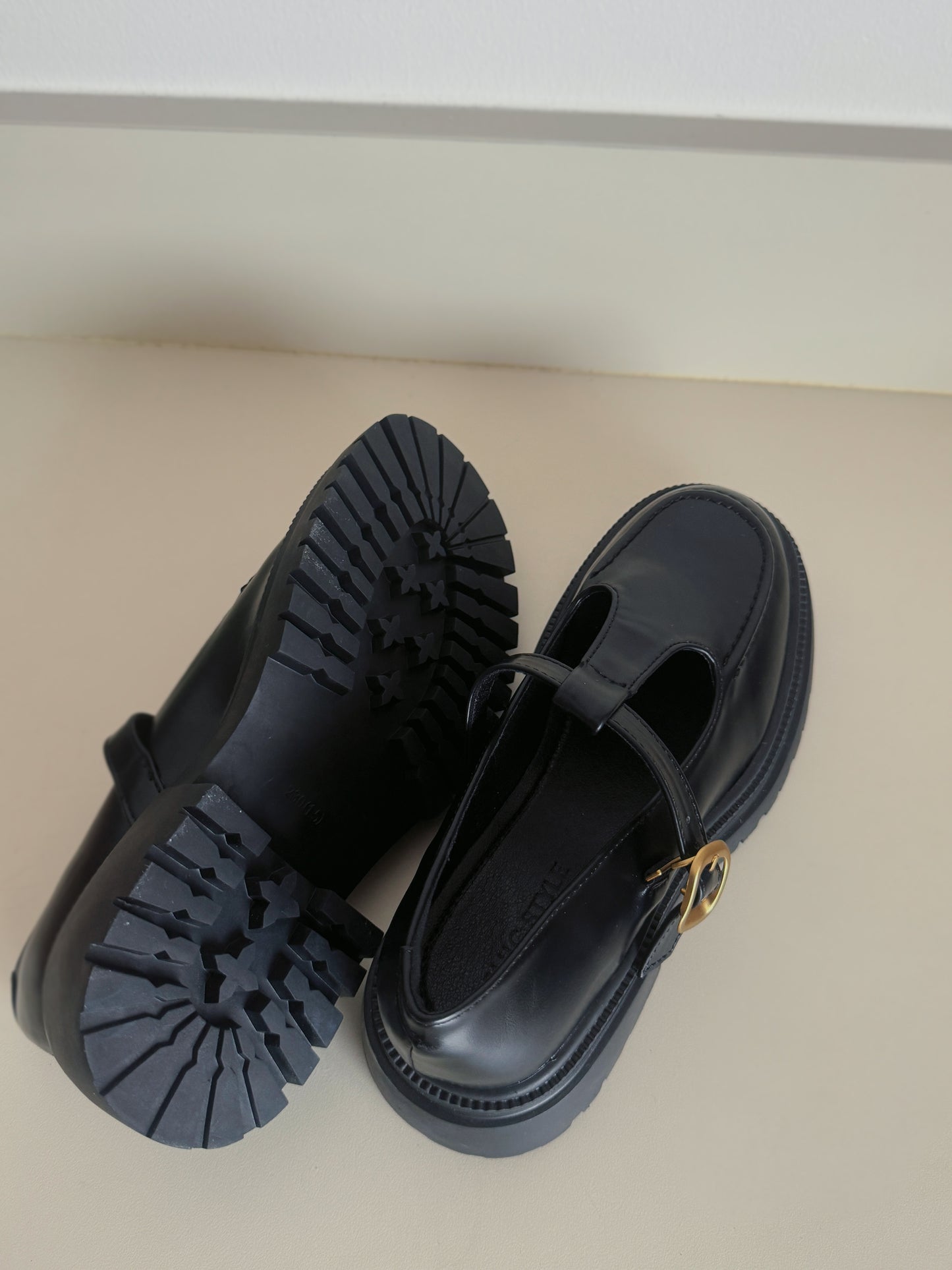 Oaklee Buckled Platform Loafers (Black / 40)
