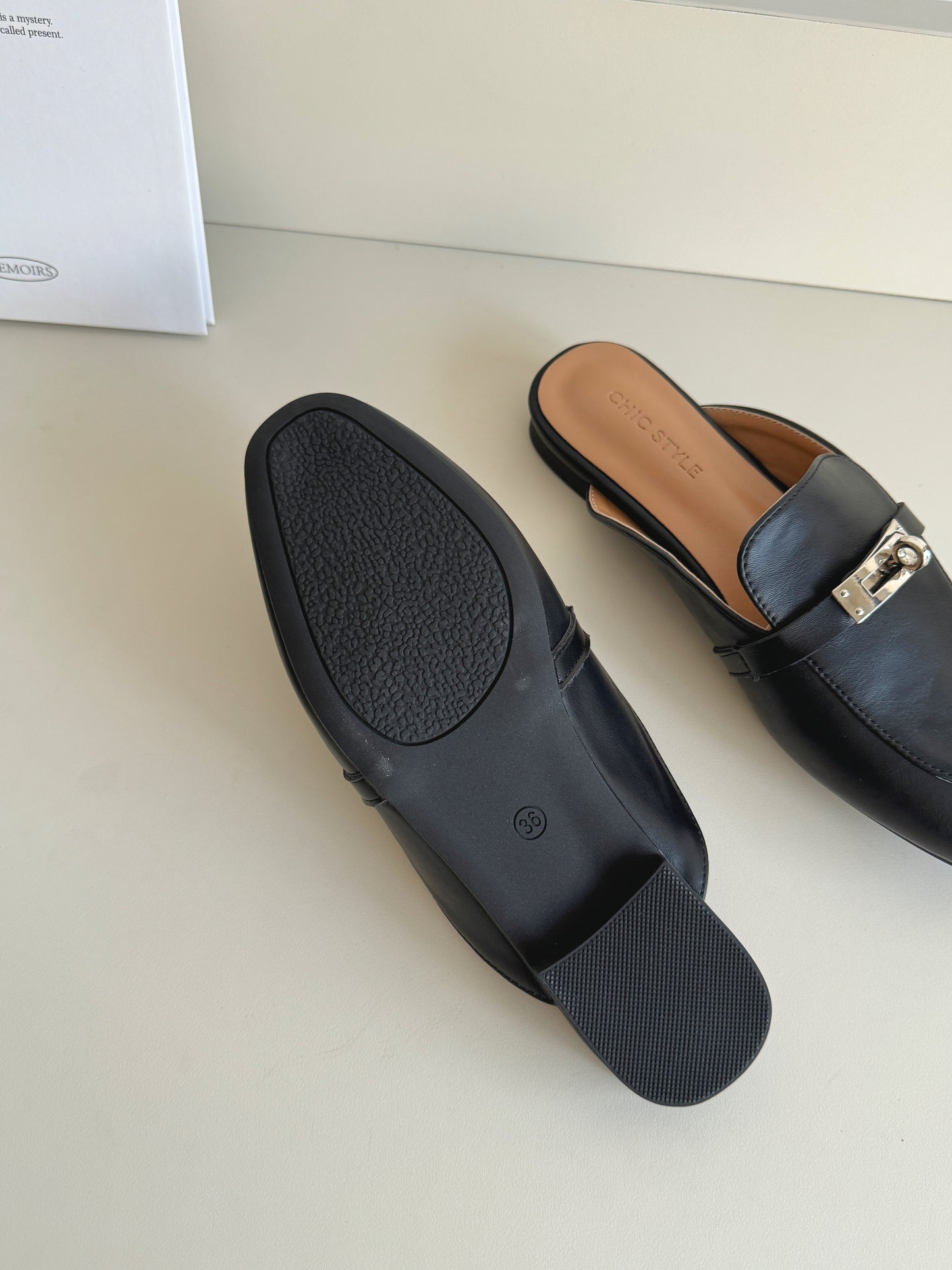 Tammie Slip On Flat Mules (Black / Size 38 40)
