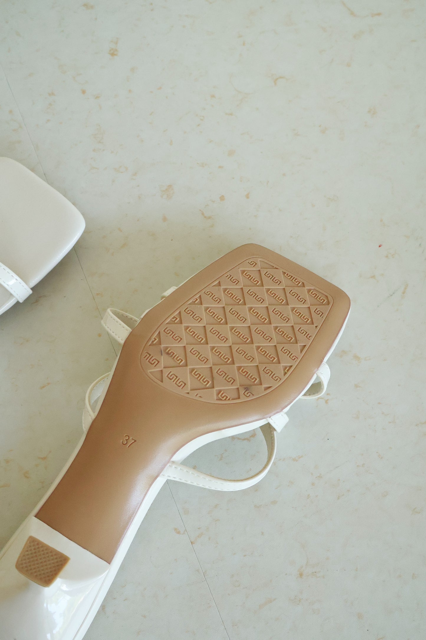 Terra Gold-Metallic Heels (Cream White)