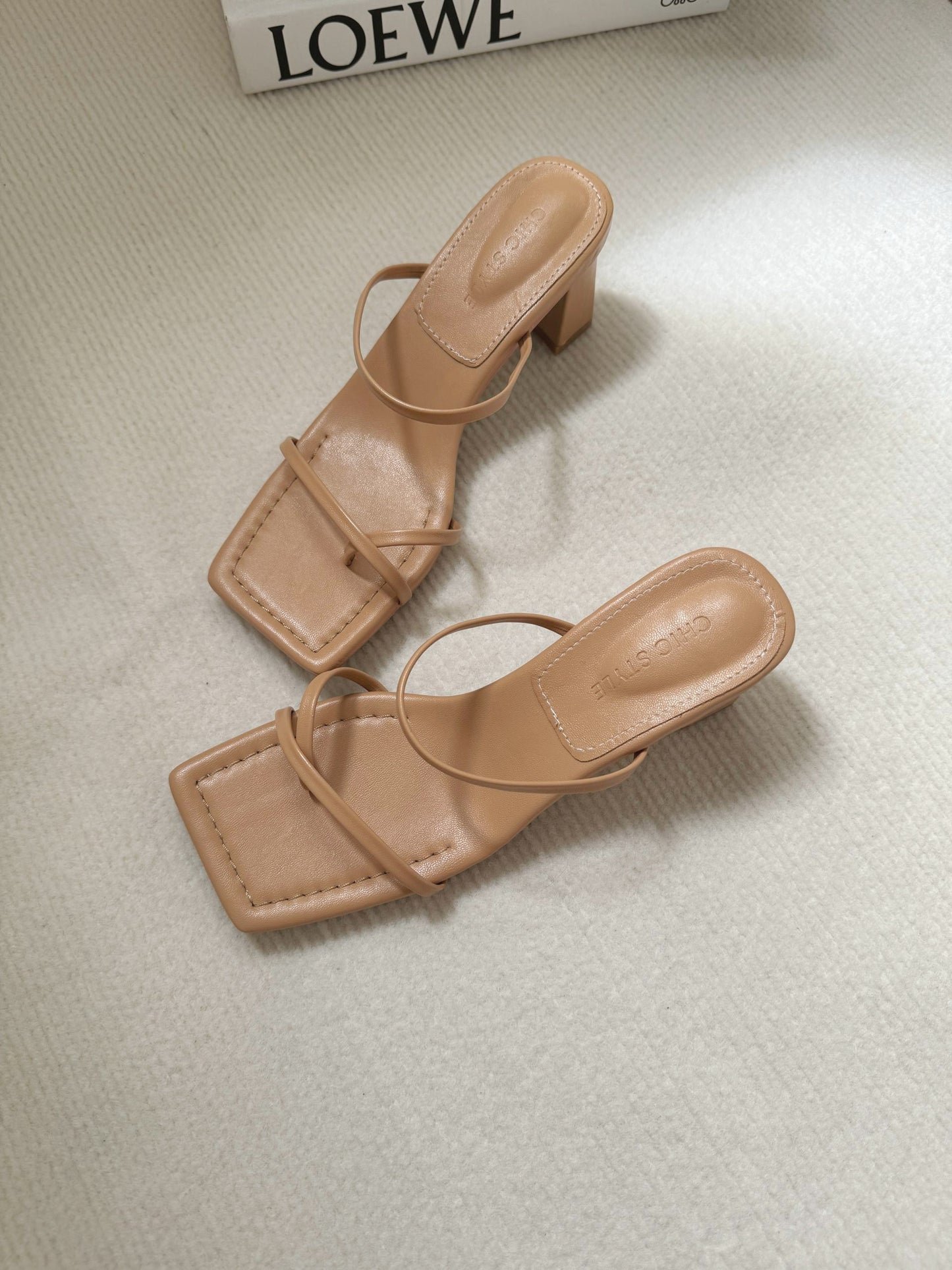 Cherelle Strappy Heeled Sandals (Khaki / 39 40)