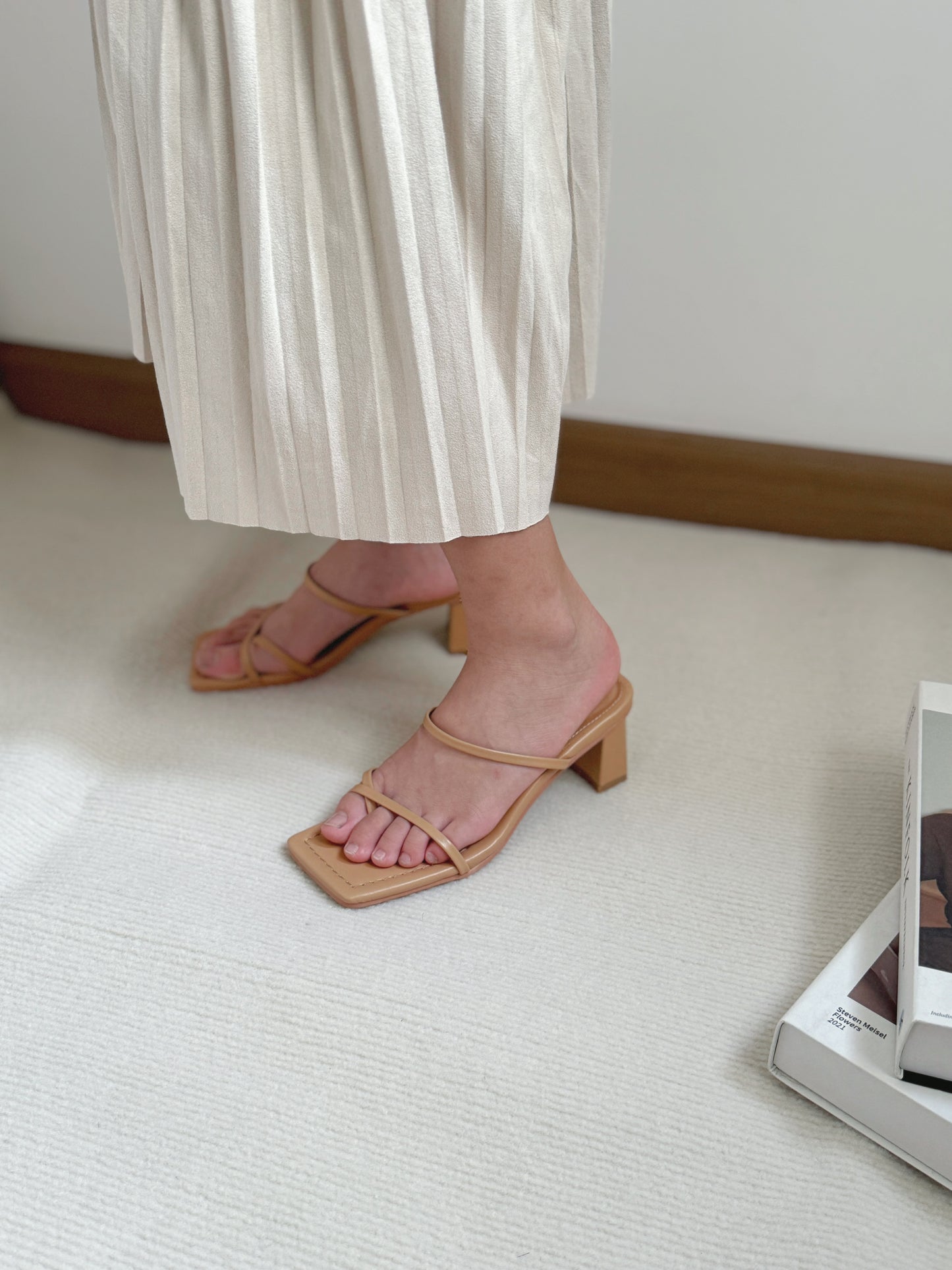 Cherelle Strappy Heeled Sandals (Khaki / 39 40)