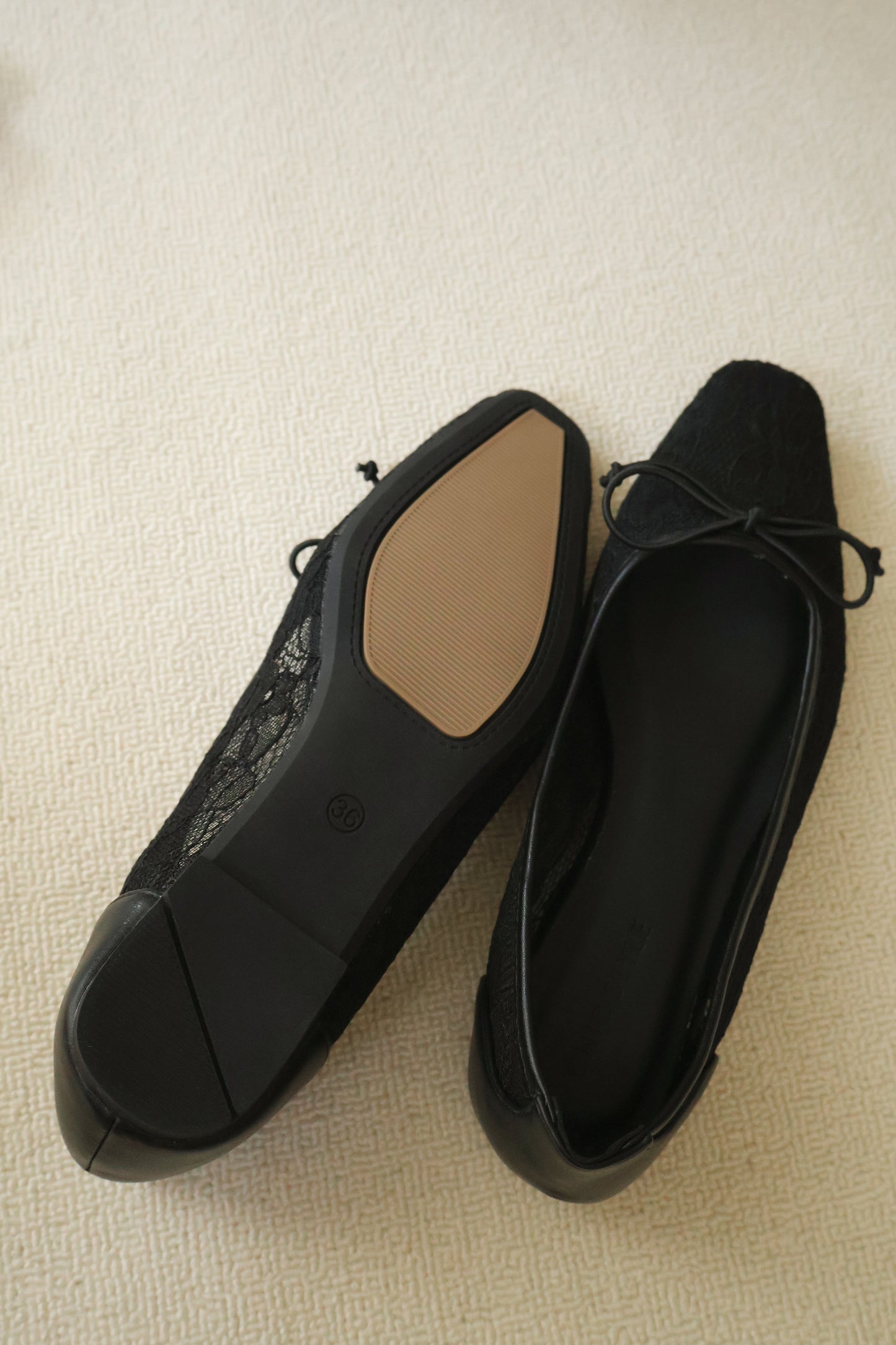 Kendra Lace Fairy Flats (Black / 37 41)