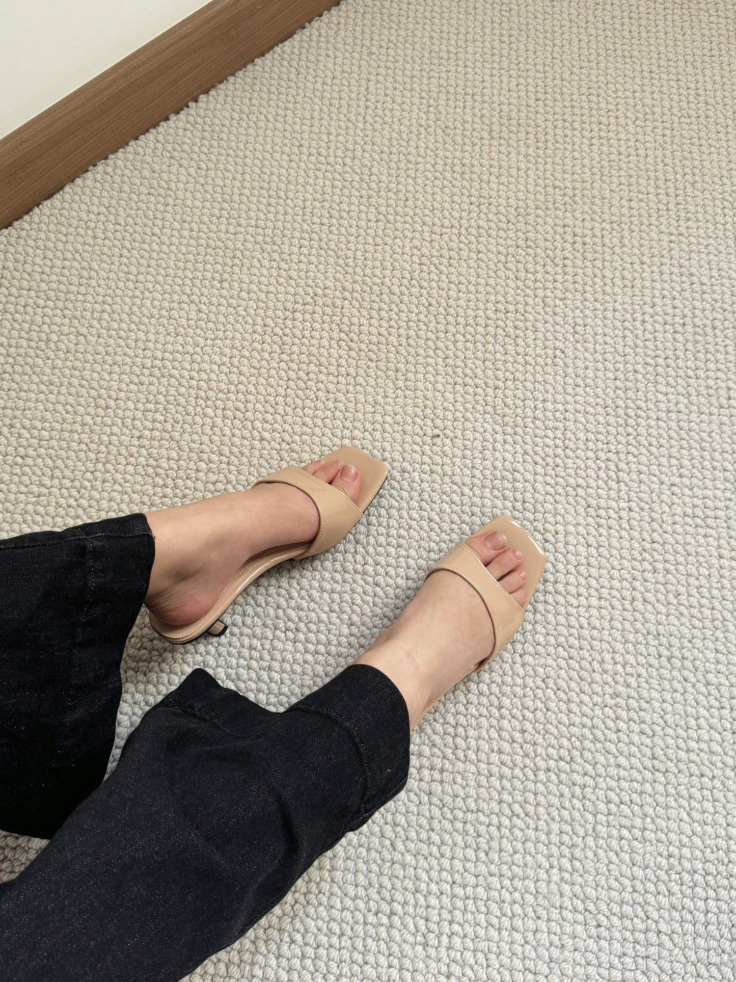 Layne Irregular Strap Heels (Nude)