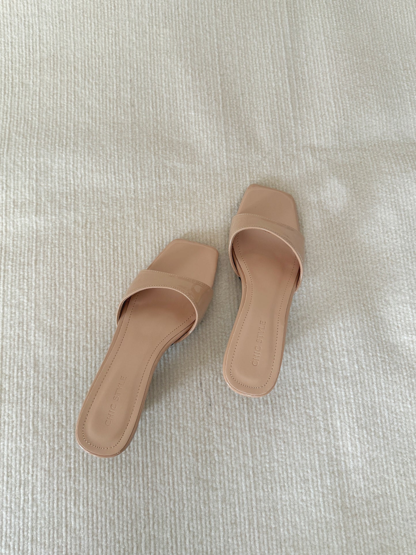 Layne Irregular Strap Heels (Nude)
