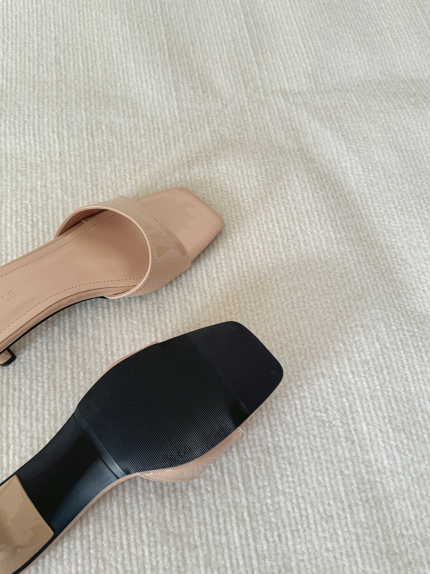 Layne Irregular Strap Heels (Nude)