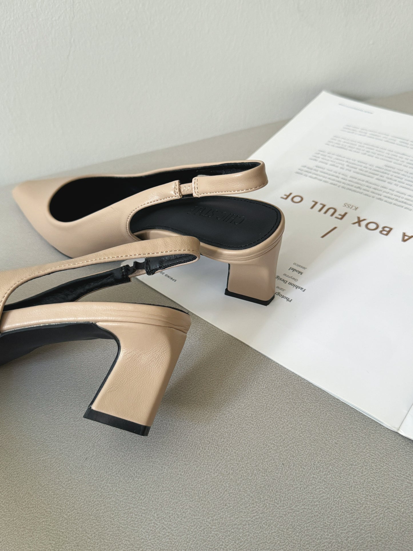 Zoella Slingback Heels (Khaki / 40)