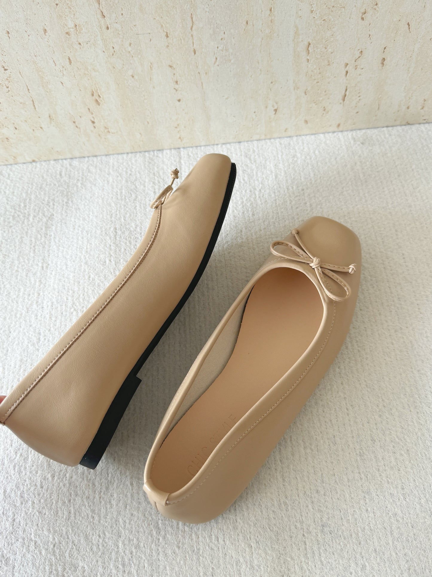 Bethel Bow Ballet Flats (Khaki)
