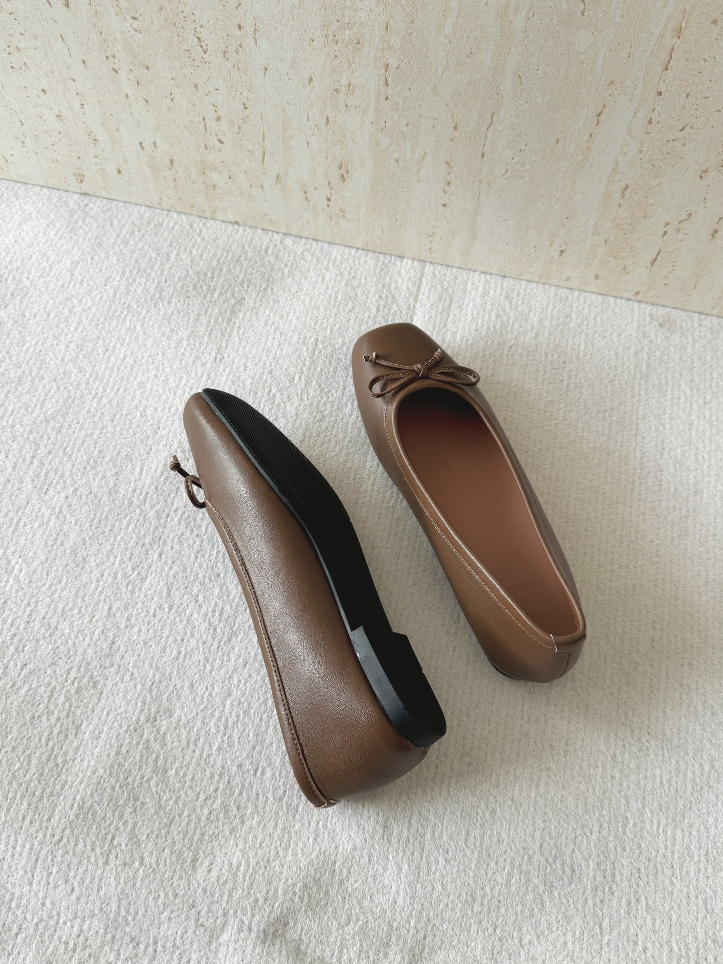 Bethel Bow Ballet Flats (Brown)