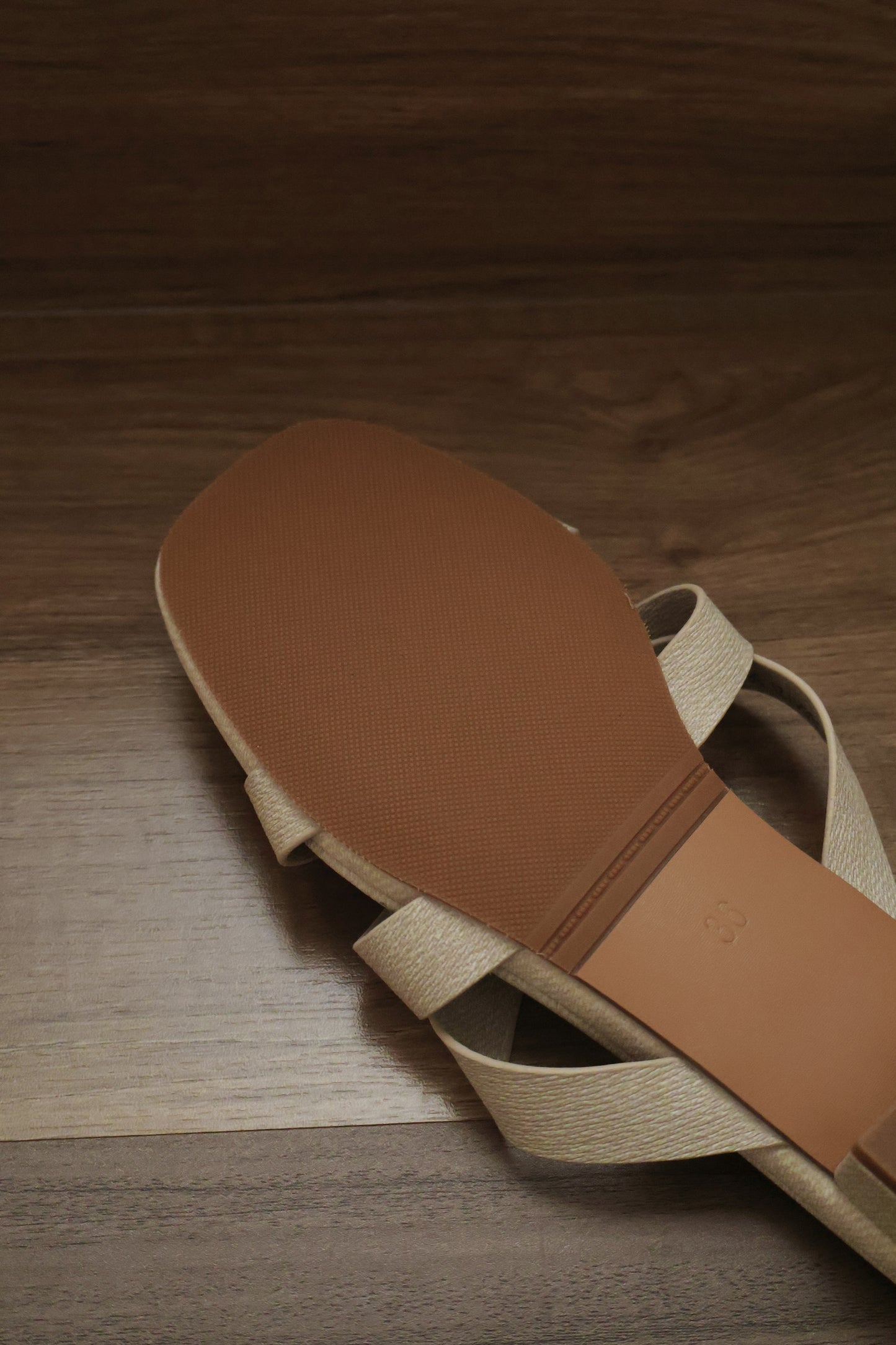 Stella Strappy Low Heels (Oat)