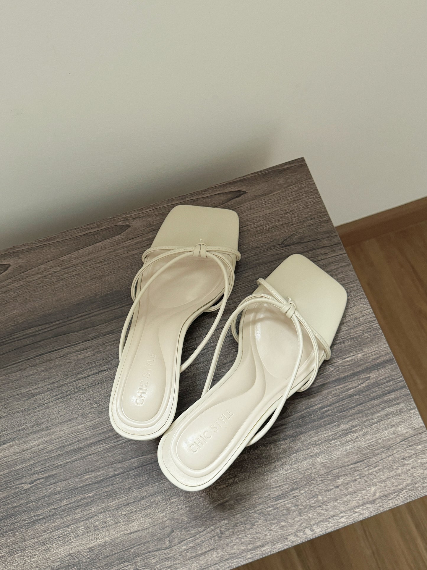 Lane Strappy Heels (Cream)