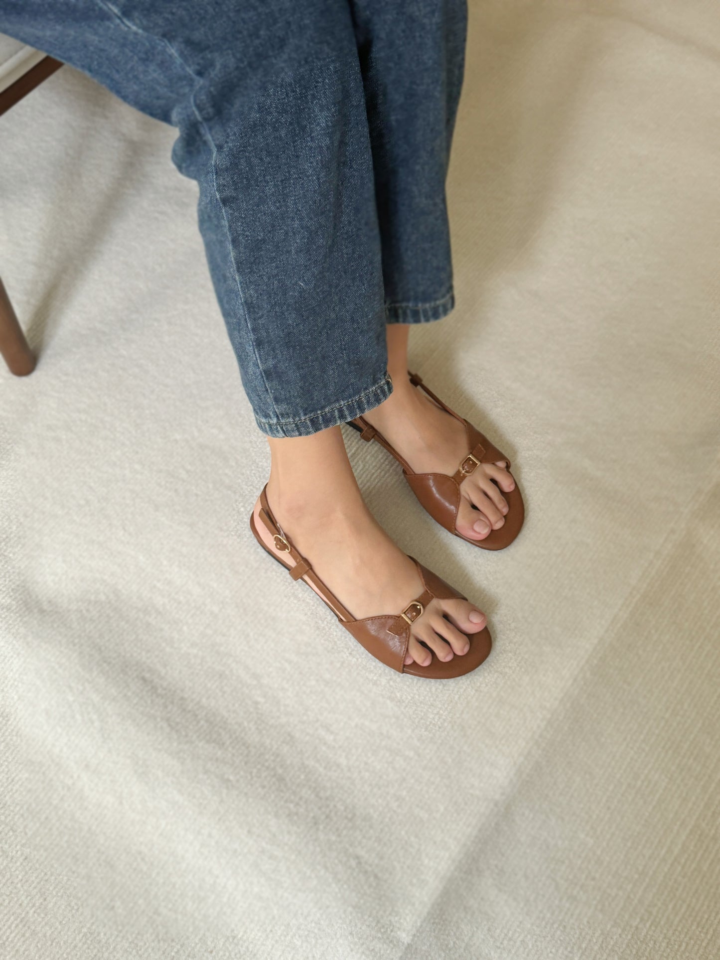 Megan Slingback Sandals (Brown)