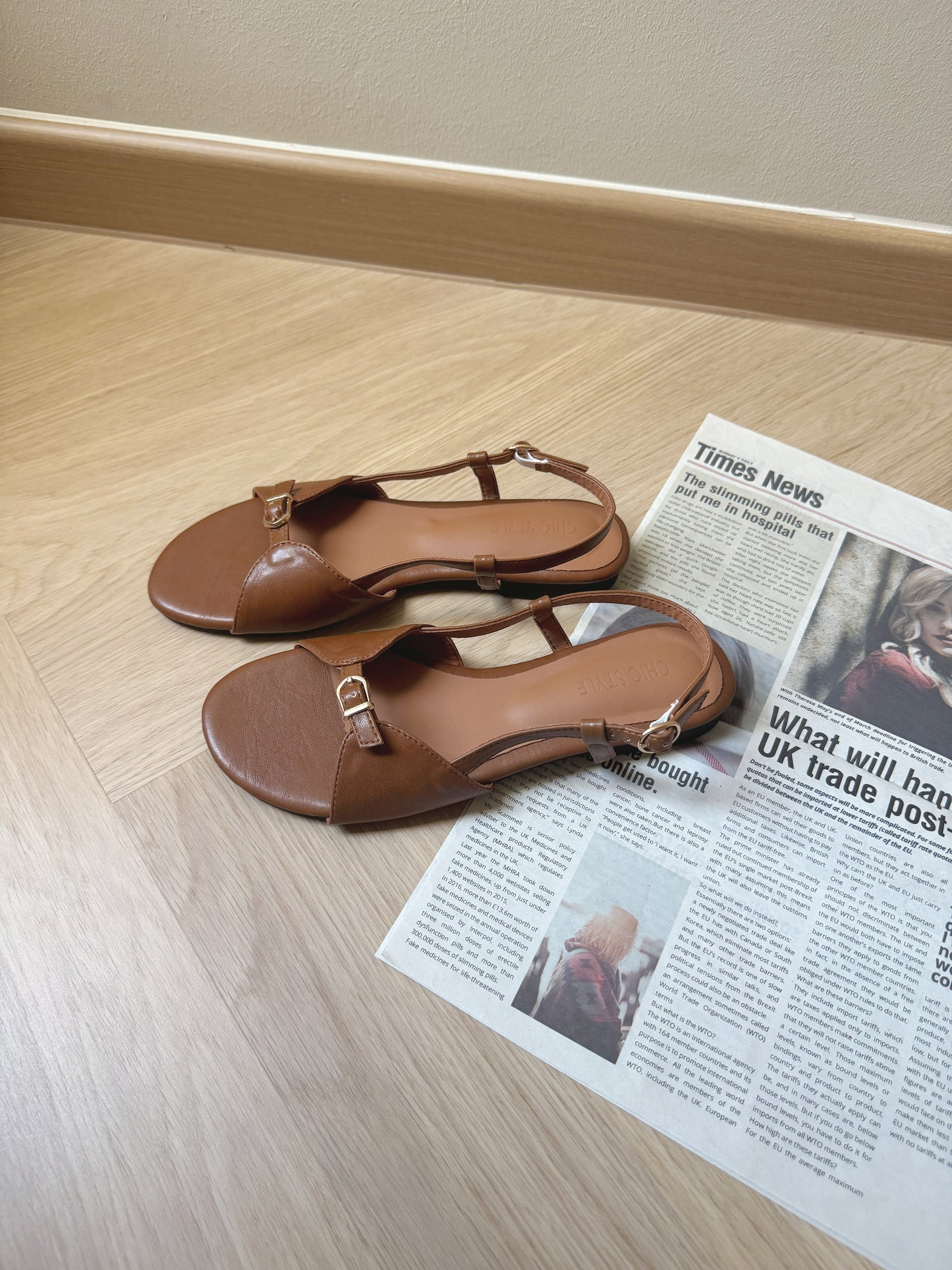 Megan Slingback Sandals (Brown)
