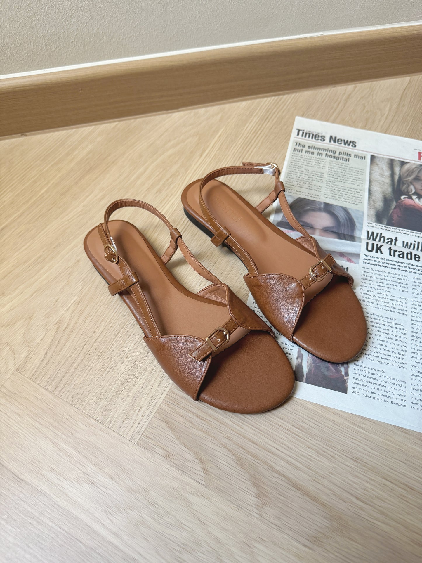 Megan Slingback Sandals (Brown)