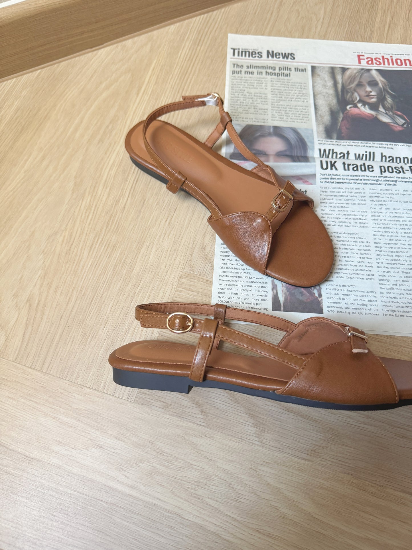 Megan Slingback Sandals (Brown)