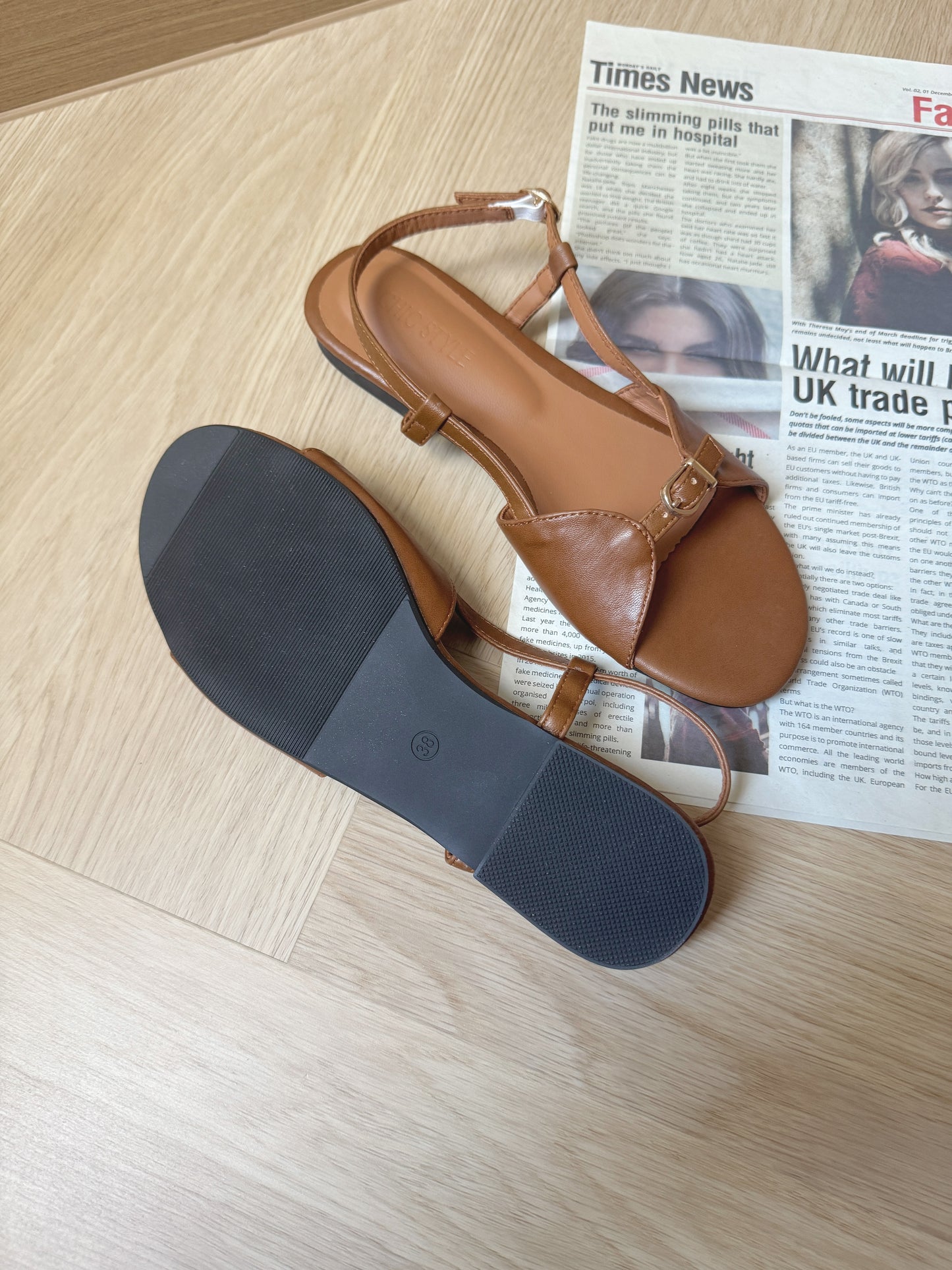 Megan Slingback Sandals (Brown)