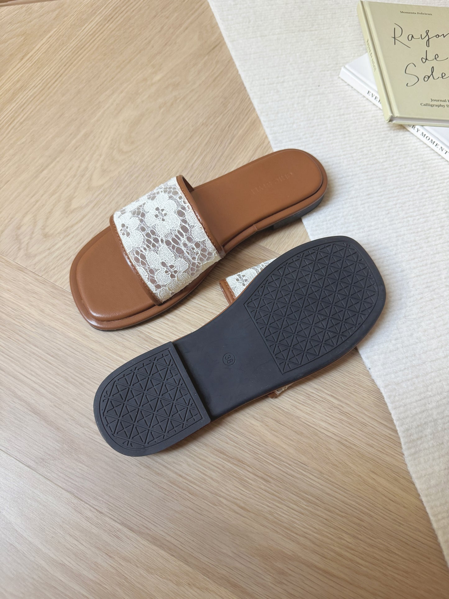 Wendy Lace Sandals (Brown)