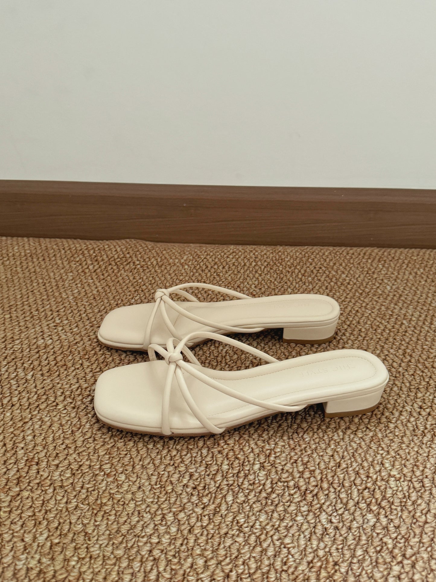 Emelia Strappy Comfy Sandals (Cream) *Slim feet only