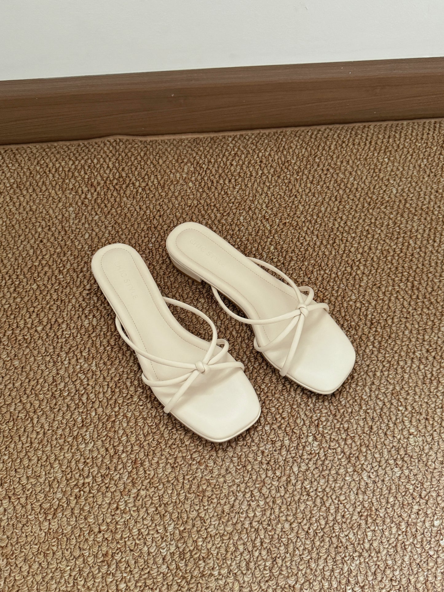 Emelia Strappy Comfy Sandals (Cream) *Slim feet only