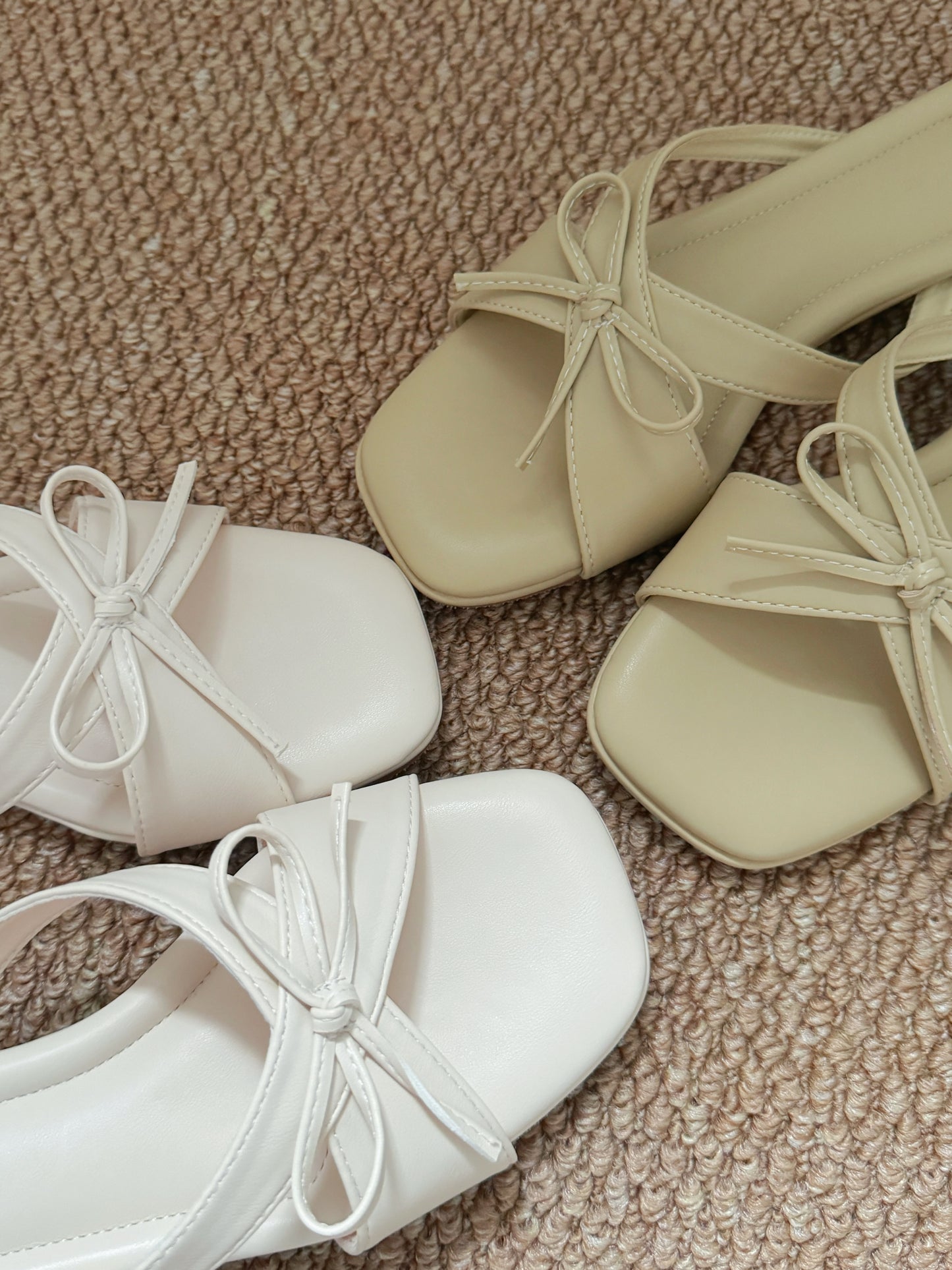 Daniella Cute Bow Comfy Sandals (Olive)