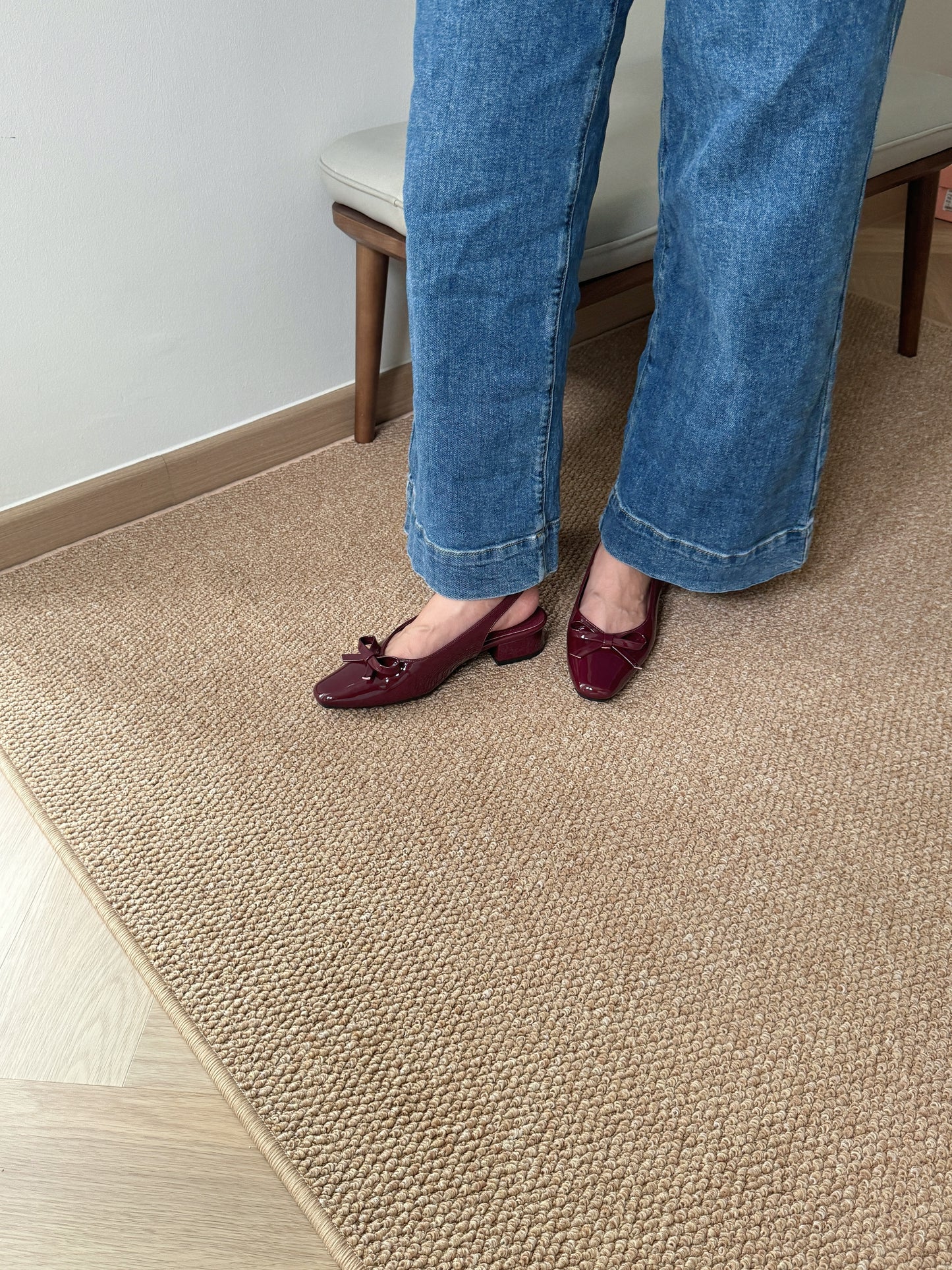 Vianna French Bow Heels (Maroon)