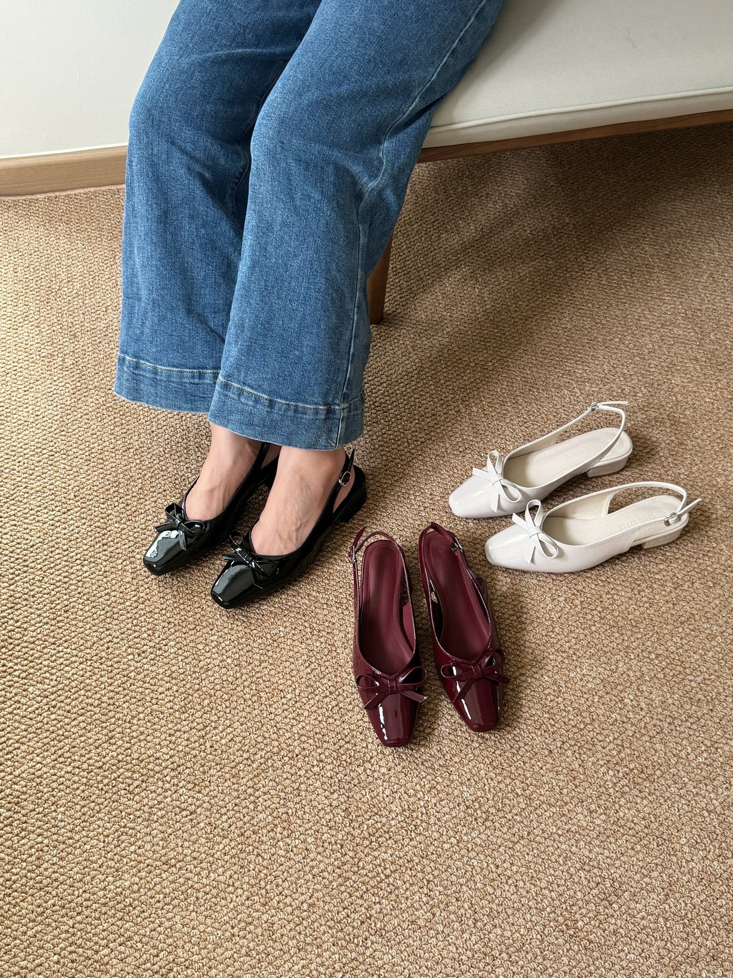 Vianna French Bow Heels (Black)