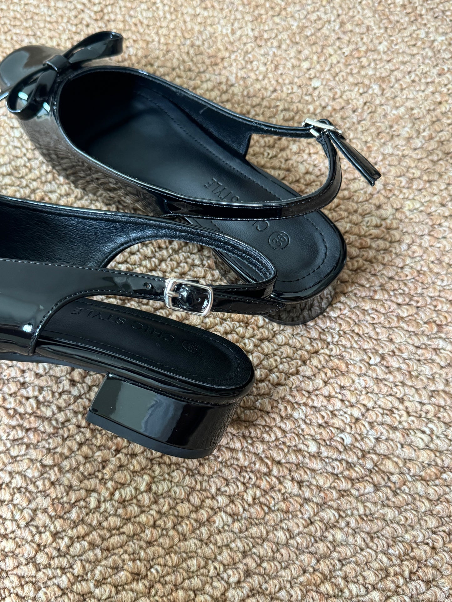Vianna French Bow Heels (Black)