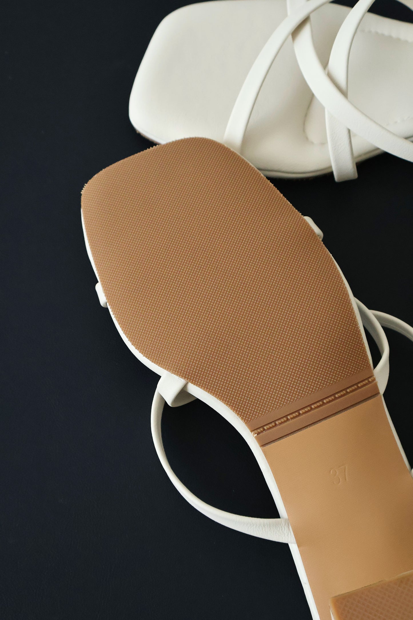 Della Strappy Block Heels (Cream White)