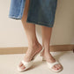 Mirelle Kitten Heeled Mules (Cream White / 35)