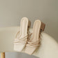 Cassie Strappy Block Heels (CreamWhite)