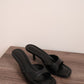 Mirelle Kitten Heeled Mules (Black / 35 36)