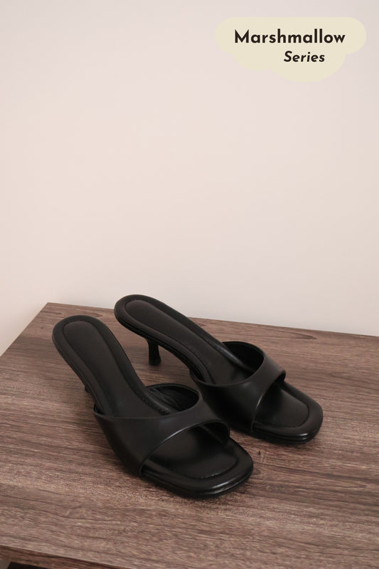 Mirelle Kitten Heeled Mules (Black / 35 36)