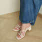 Kay Strappy Block Heels (CreamWhite / 40)