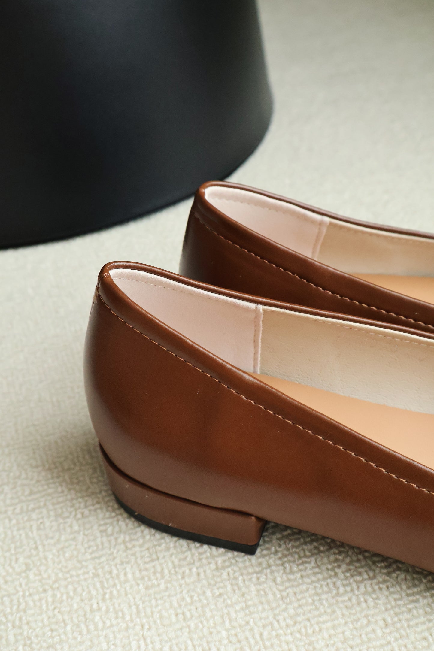 Alisha French Bow Low Flats (Brown)