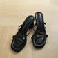 Kay Strappy Block Heels (Black)