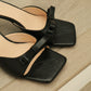 Masha Bow Slip On Heels (Black)