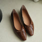 Alisha French Bow Low Flats (Brown)