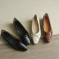Alisha French Bow Low Flats (Black)