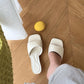 Yoana Casual Low Heels (Cream White)