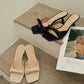 Masha Bow Slip On Heels (Black)