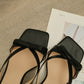 Amerie Bow Strappy Heels (Black)