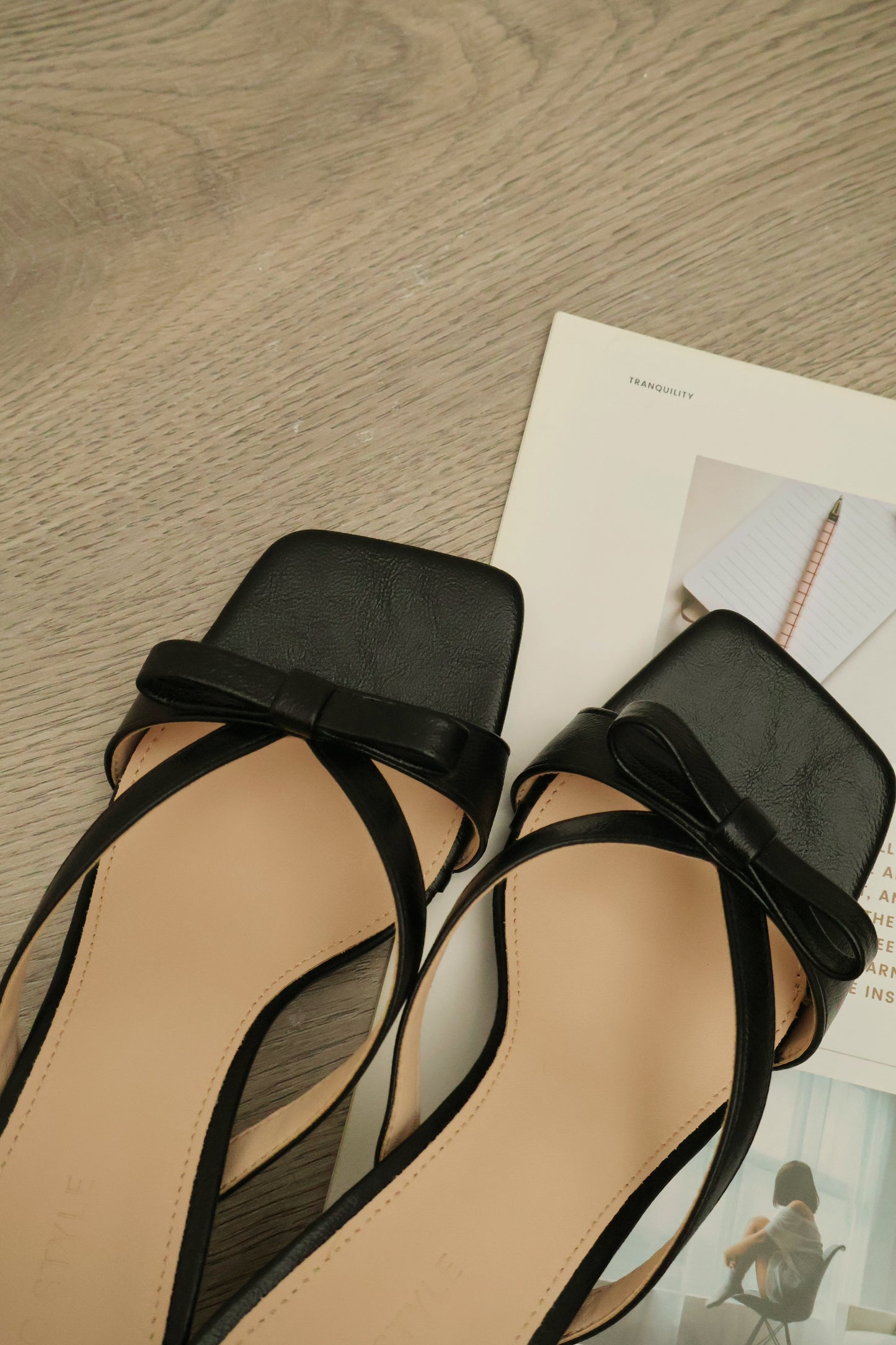 Amerie Bow Strappy Heels (Black)