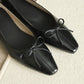 Alisha French Bow Low Flats (Black)