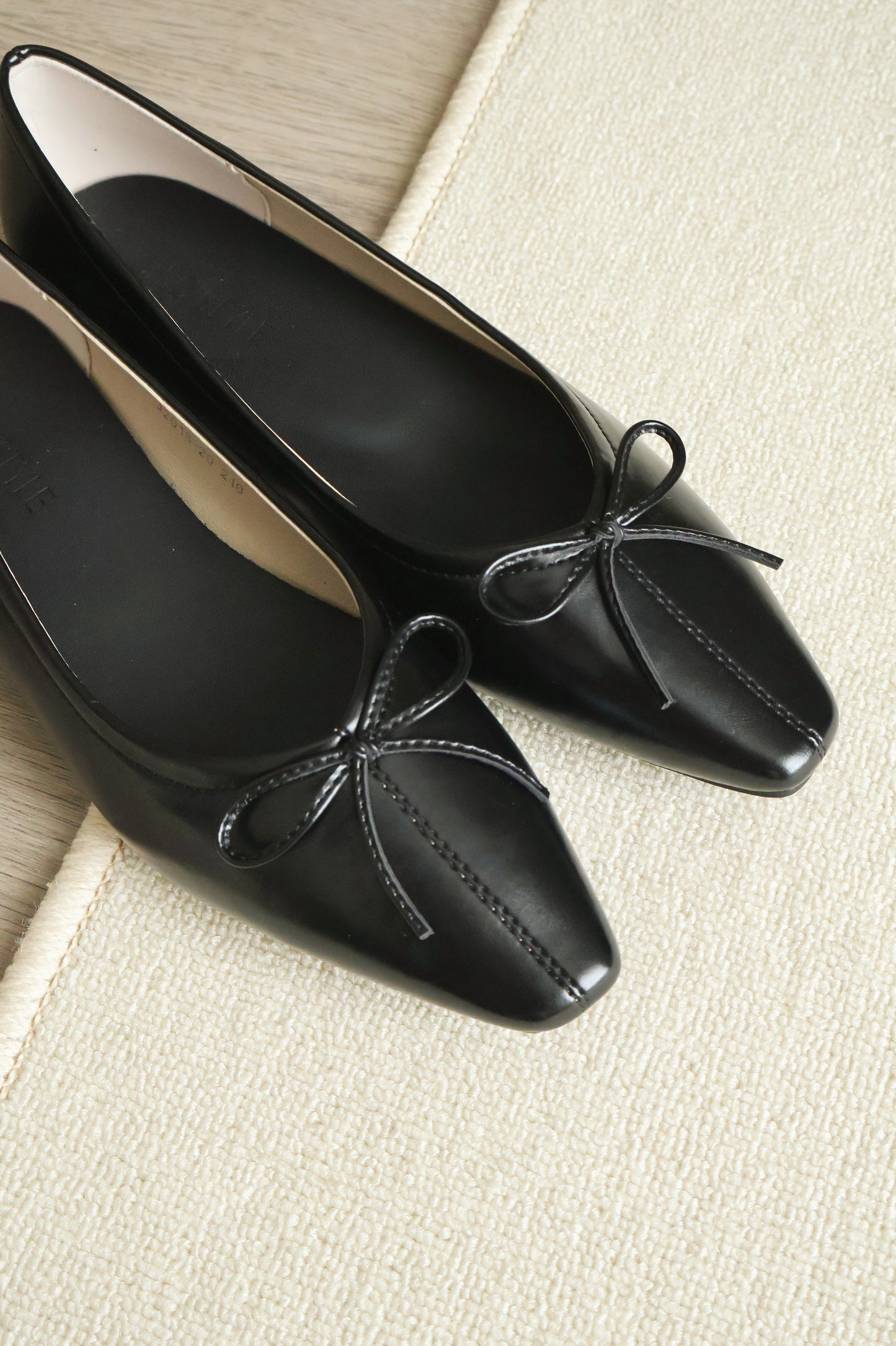 Alisha French Bow Low Flats (Black)