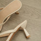 Amerie Bow Strappy Heels (Cream White)