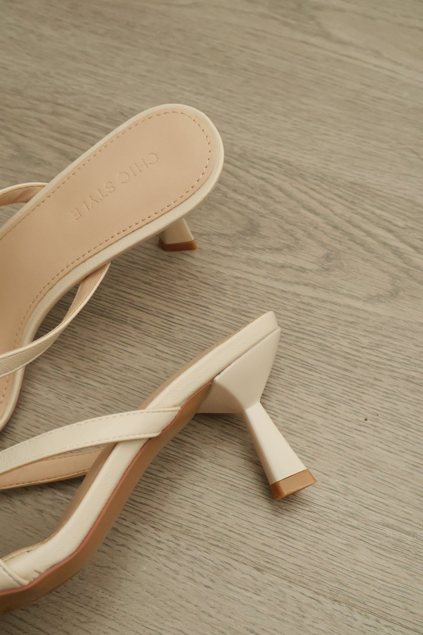 Amerie Bow Strappy Heels (Cream White)