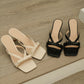 Amerie Bow Strappy Heels (Black)